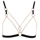 Cottelli LINGERIE Glamour bondage stila krūštura komplekts – melns – XL — Foto 7