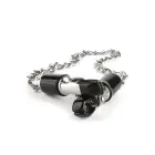 Mr. Steel Barrel Nipple Clamps with Chain – Silver — Photo 6