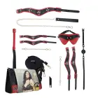 Ouch! Milan Collection premium bondage kit with handbag – black/red — Photo 4