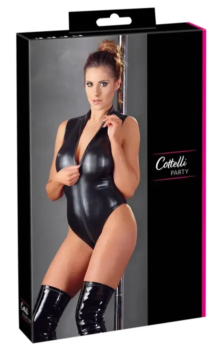 Cottelli Collection must wet look bodi kahesuunalise lukuga – L