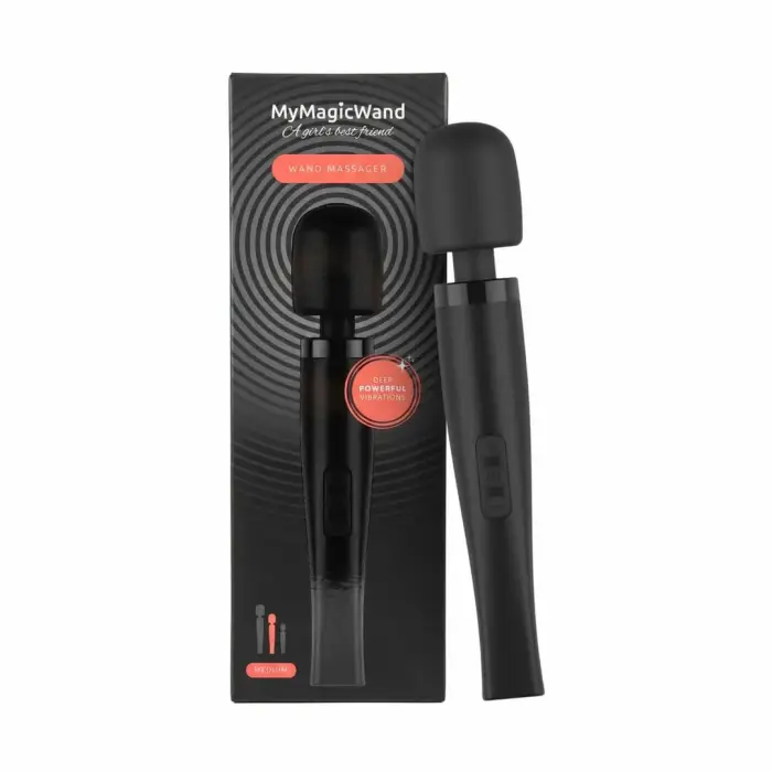MyMagicWand wand masāžas vibrators Medium – melns