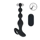 LEVELZ Beaded Vibrating Silicone Anal Device with Remote – Black — Photo 9