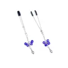 Fetish B - Sērijas ekskluzīvas krūšu galu skavas Nr.6 ar ķēdīti un zvaniņiem Foto 1