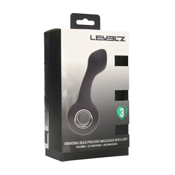 LEVELZ Plicity Vibrating Silicone Prostate Stimulator Loop – Black