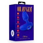OH MY GEM Mystery Plug Sapphire – Vibrating Silicone Plug, 7 Modes — Photo 1