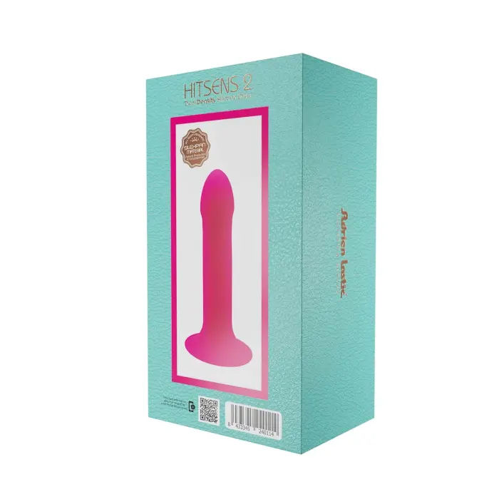 Hitsens 2 kahekordse liikuva nahaga dildo – 17 cm (6.5″) – Roosa Photo
