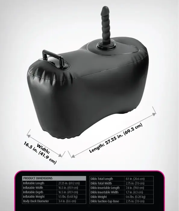 Fetish Fantasy Series Body Dock piepūšamais mīlas krēsls – ar dildo Foto 8