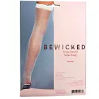 Be Wicked neilona tīkliņa zeķes līdz augšstilbam – baltas – One Size — Foto 5