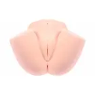 Kokos Sally intymus prietaisas Anatomical Ribbed Tunnel, plokščias pagrindas 21 cm – kūno spalva — Nuotrauka 2