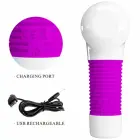 Перезаряжаемый wand вибратор Pretty Love Magic Gum – 20 см (7.87″) – фиолетовый — Фото 7