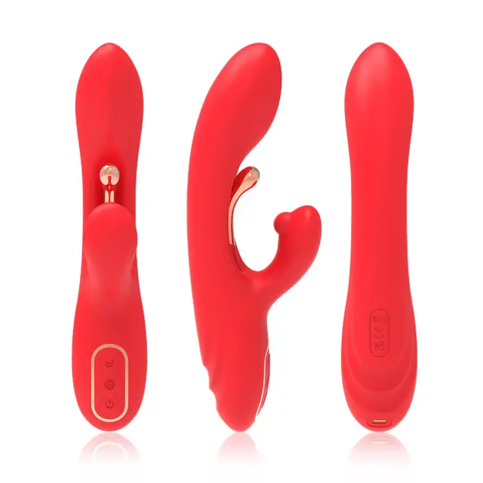 Nirvana Красный трехточечный кролик-вибратор – 22.4 cm (8.8″)
