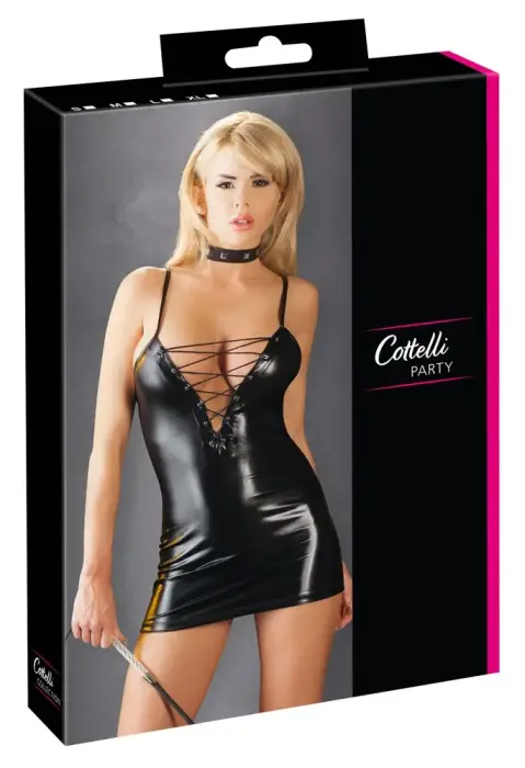 Mini Dress with Lacing – Black – S