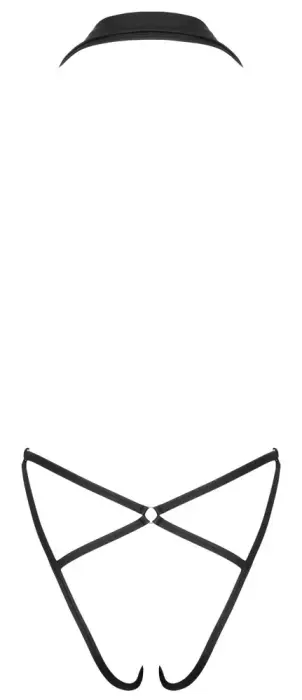 Боди Cottelli Party с воротником – чёрное – S/M Фото num