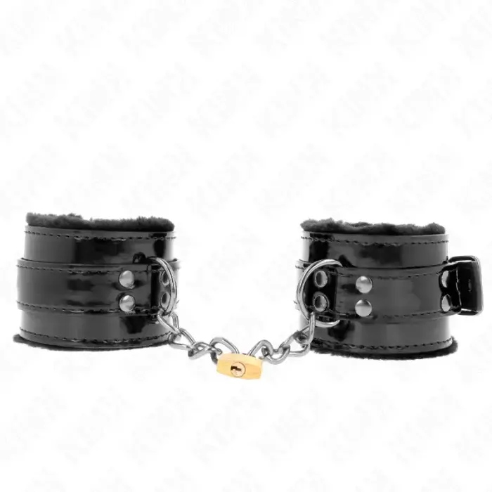 KINK регулируемые фиксаторы для запястий с медным замком 17-29см чёрные/золотые