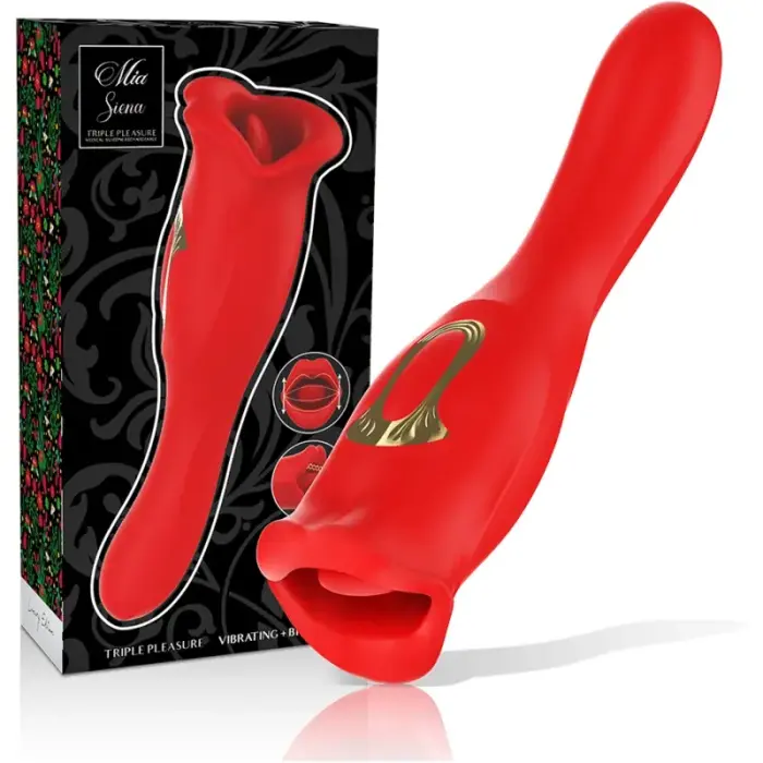MIA Siena Triple Action Vibrator – Red