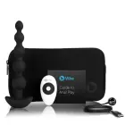 b-Vibe Cinco tālvadāma elastīga silikona anālo bumbiņu sistēma – 20.3 cm (8″) – Melns — Foto 6
