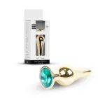 Plug-Jewellery Gold Anal Plug – 9.5 cm – Green — Photo 10