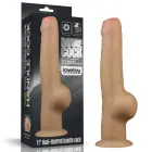 Love Toy kahekihiline silikoonist dildo käepidemega – 28 cm (11″) – Nahavärv — Foto 1