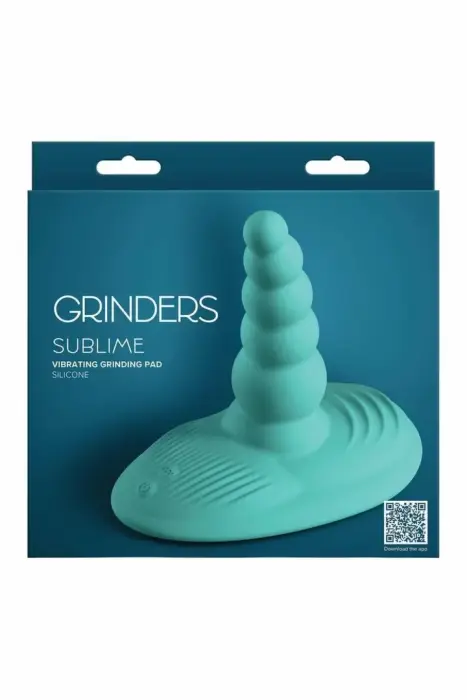 GRINDERS Sublime Aqua vibrējošais spilventiņš – intīms vibrējošais spilventiņš – divi dzinēji – silikons – akva zils