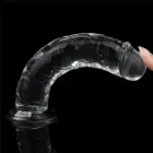 LoveToy Flawless Clear Dildo – realistlik dildo – TPE – läbipaistev – 17,8 cm — Foto 5