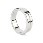 Mr. Steel Single Grooved Cock Ring – 5 cm (2″) – Silver — Photo 1