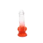 Kiotos Cox krāsains dildo – 18 cm (7″) – Caurspīdīgs/Sarkans — Foto 5