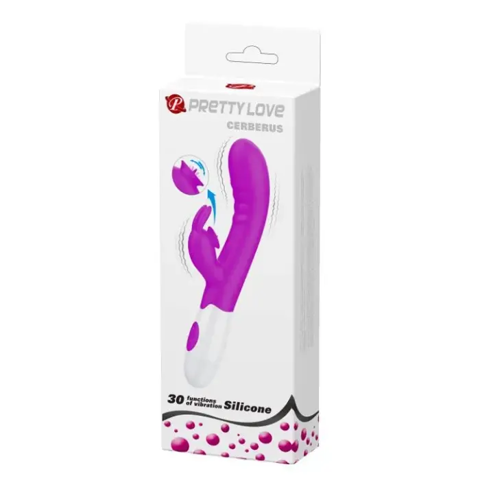 Pretty Love Cerberus – вибратор-кролик – 30 функций – фиолетовый