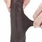 Sliding Skin Dual Layer Dildo – 18 cm (7″) – Black — Photo 15