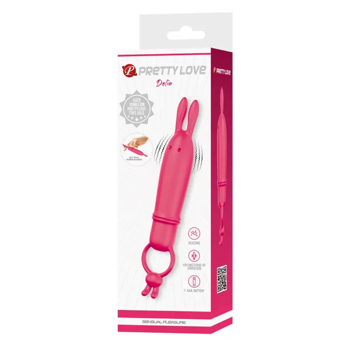 Pretty Love Delia vibrējošs truša vibrators – rozā Foto 10
