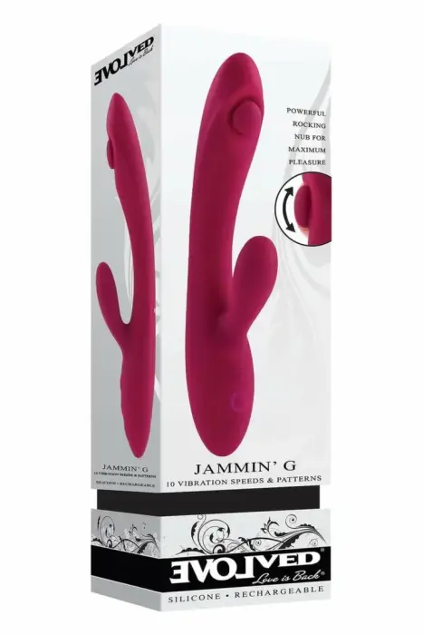 EVOLVED JAMMIN' G Dual-Action Silicone Device – waterproof – 20.1 cm