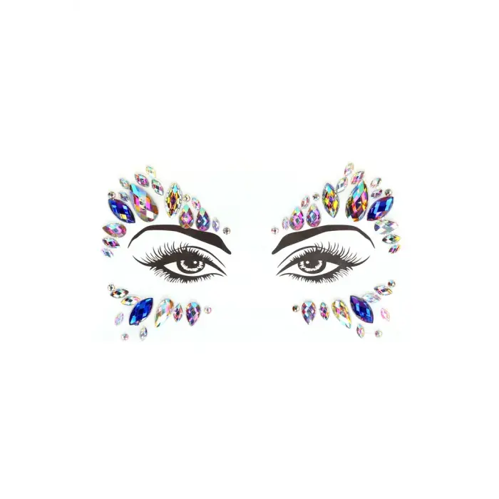 Tops ar lencītēm un acu uzlīmju komplekts – One Size Foto 6