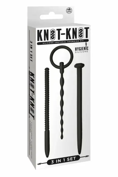 NMC 3 IN 1 Silicone Urethral Sound Kit – hygienic flexible system – black