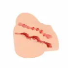 Kokos Olivia kahe sisendiga masturbaator – 18 cm – nahavärv — Foto 2