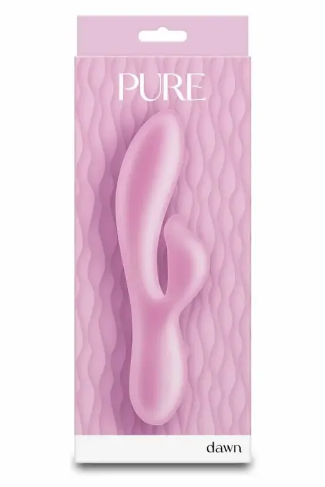 NS Novelties Pure Dawn розовый двухслойный силиконовый вибратор – кролик – 18 см