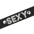 Coquette Chic Desire regulējama mākslīgās ādas kaklasaite – melna — Foto 4