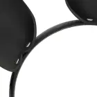 Coquette Chic Desire vegan leather bunny ears headband – black — Photo 4