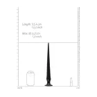 Анальный дилдо с шипами – 34 cm (13.4″) – Черный — Фото 2