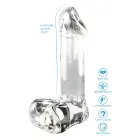 TOYJOY GLASS WORXX Clear Realistic Dildo with Balls — Photo 3