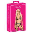 Kissable Lace Bra, Suspender Belt & String Set – Black – L/XL — Photo 1