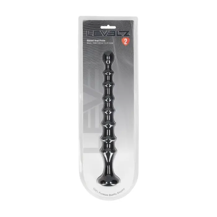 LEVELZ Ribbed Silicone Anal Probe – Black