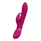 VIVE High Class G taško triušio vibratorius su žiedais – 24.2 cm (9.5″) – rožinis — Nuotrauka 4