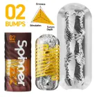 Tenga Spinner Deluxe 02 Bumps masturbators – melns — Foto 5