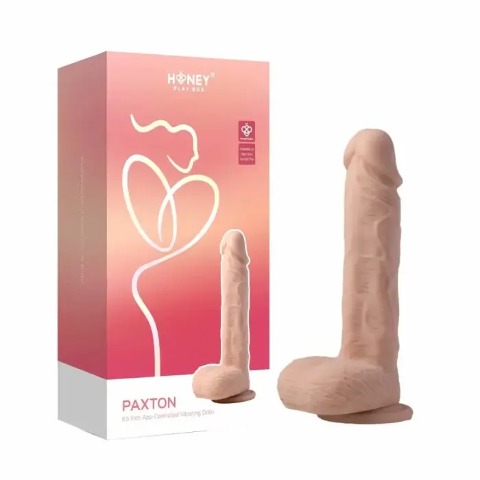 HoneyPlayBox Paxton rotējošs un vibrējošs dildo – 21.9 cm (8.6″) – miesas krāsa