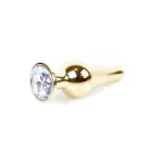 Plug-Jewellery kuldne anaaltapp läbipaistva kristalliga – 9.5 cm (3.7″) — Foto 7