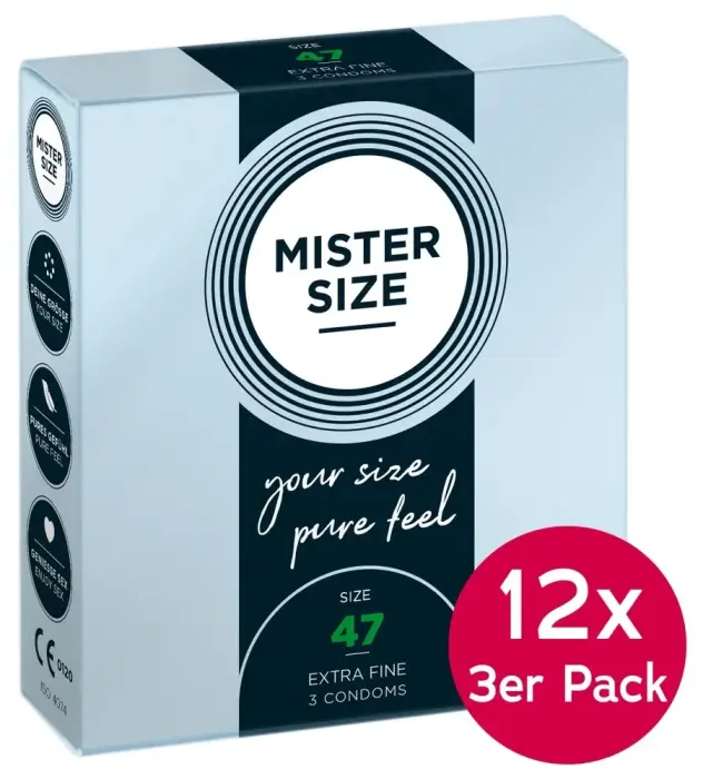 Mister Size eriti õhukesed kondoomid – 47 mm – 36 tk