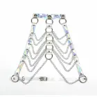 Subblime 953737 Chest Harness Silver with Rings and Chains, One Size — Photo 4