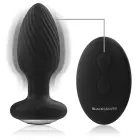 Black&Silver Welss Rotator rotating & vibrating silicone butt plug with remote — Photo 3
