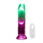 LED vibrējošs taisns vibrators – 15 cm – caurspīdīgs Foto 1
