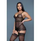 Ryder 2 Piece Chemise Set – Black – L — Photo 2
