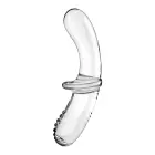 Satisfyer Double Crystal stikla dildo – 20 cm (7.9″) – Caurspīdīgs — Foto 4